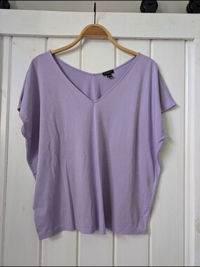 Ann Taylor Factory V-Neck Lavender Women's Top